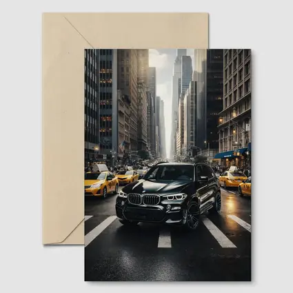 BMW X3 Black SUV New York City Street