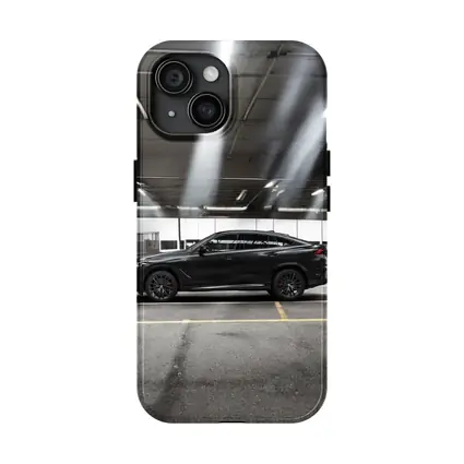 BMW X6 Black Parking Garage Side View