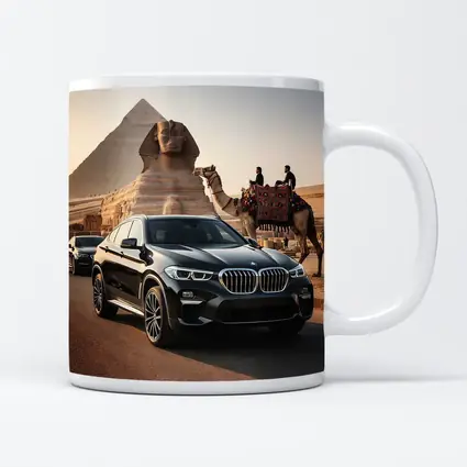 BMW X6 Black Pyramids Egypt Desert Scene