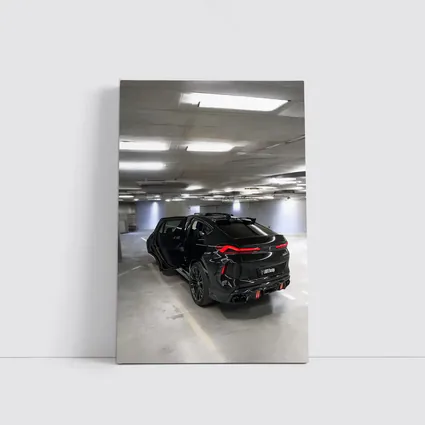 BMW X6M Competition Black Parking Garage