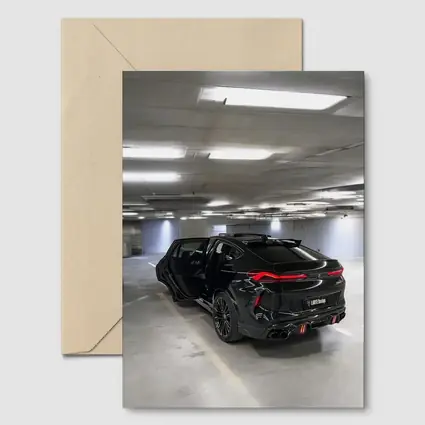 BMW X6M Competition Black Parking Garage