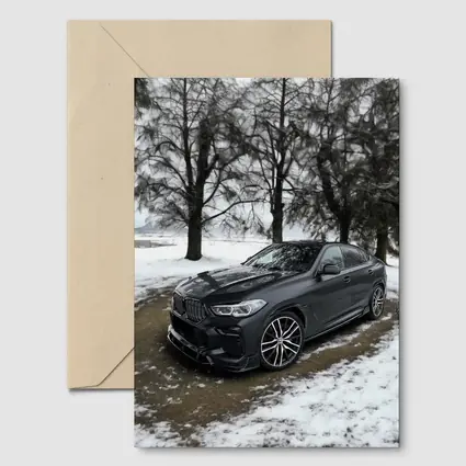 BMW X6M Competition Matte Black Winter Setting
