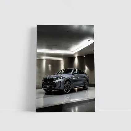 BMW X6 Grey Parked In Concrete Garage