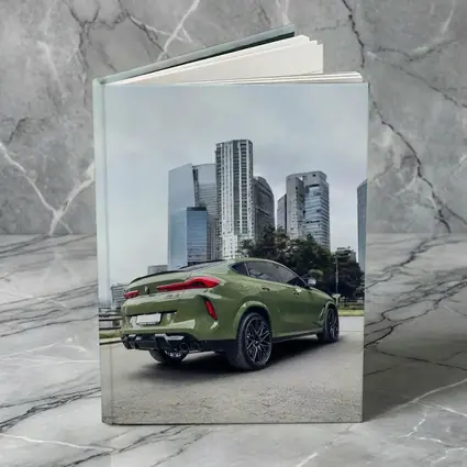 BMW X6M Green City Skyline Rear View