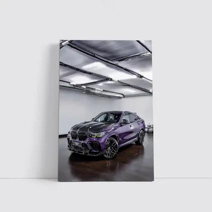BMW X6 M Competition Purple Indoor Garage
