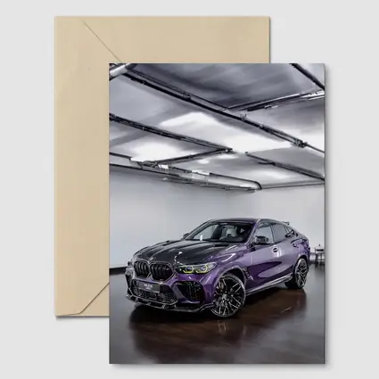BMW X6 M Competition Purple Indoor Garage