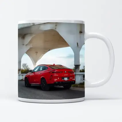 BMW X6 Red Under Concrete Bridge