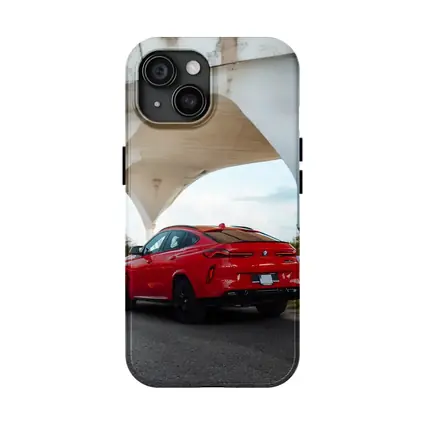 BMW X6 Red Under Concrete Bridge