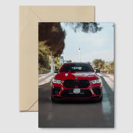 BMW X6 M Competition Red Street Shot