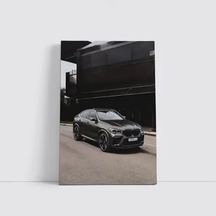 BMW X6 M Dark Urban Street Background