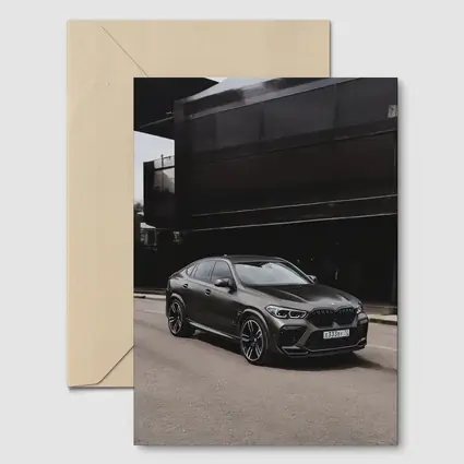 BMW X6 M Dark Urban Street Background