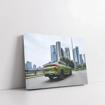 BMW X6M Green City Skyline Street