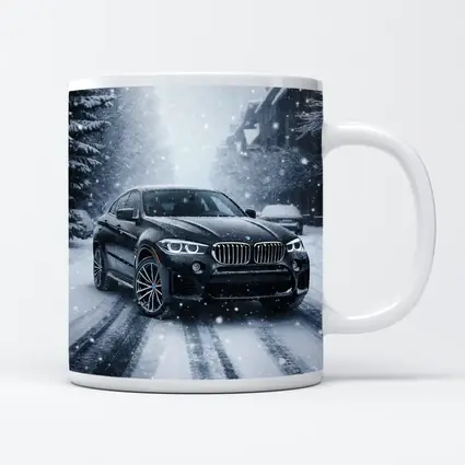 BMW X6 Driving Through Heavy Snowfall