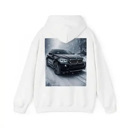 BMW X6 Black SUV Snowy Winter Road
