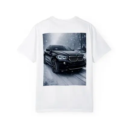 BMW X6 Black SUV Snowy Winter Road