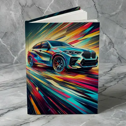 BMW X6M Bold Colorful Abstract Speed Art