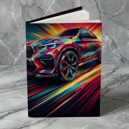 BMW X6M Bold Colorful Abstract Speed Art