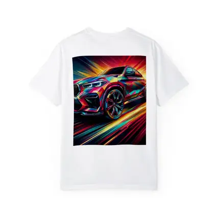 BMW X6M Bold Colorful Abstract Speed Art