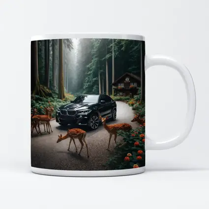 BMW X6M Black Forest Deer Encounter