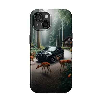 BMW X6M Black Forest Deer Encounter