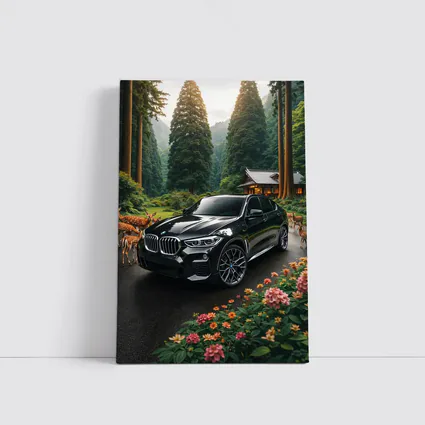 BMW X6 M Black Forest Deer Scene