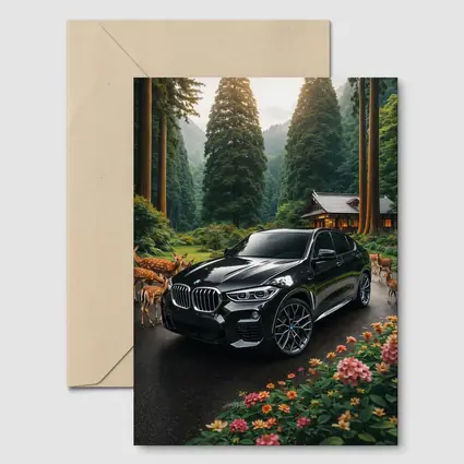 BMW X6 M Black Forest Deer Scene