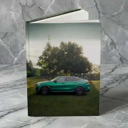 BMW X6M Green Side Profile Outdoor Setting