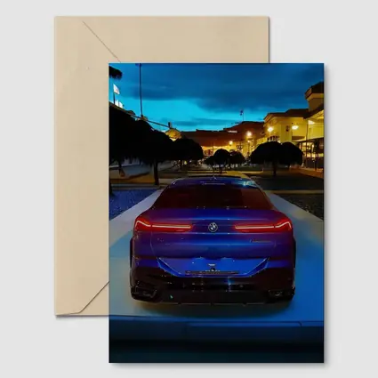 BMW X6M Dark Blue City Night