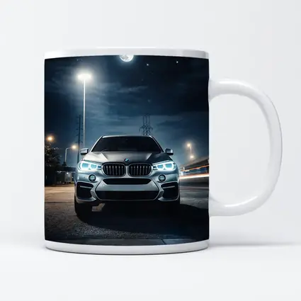BMW X6M Front View Night Moon