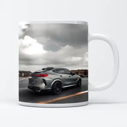 BMW X6M Gray Matte Stance Cloudy Sky