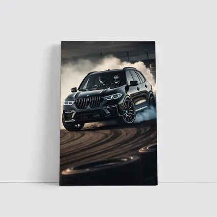 BMW X5M Drifting Black Track Smoke