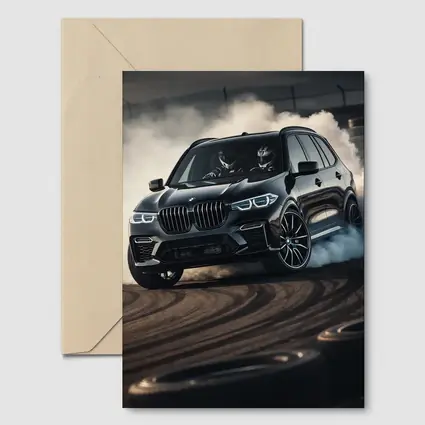 BMW X5M Drifting Black Track Smoke