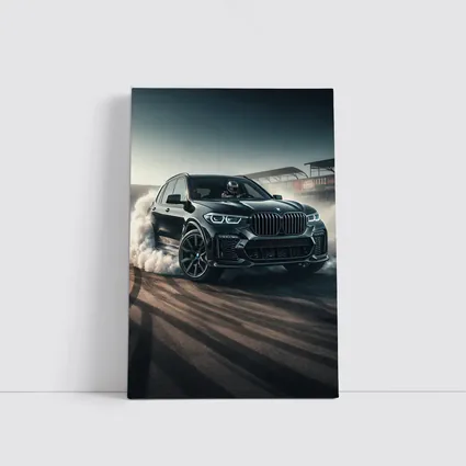 BMW X5 Black Burnout On Race Track