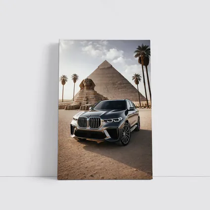BMW X7 Parked Before Egyptian Pyramids
