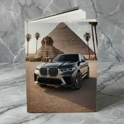 BMW X7 Parked Before Egyptian Pyramids
