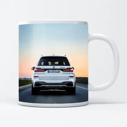 BMW X7 M50i White Highway Sunset Drive