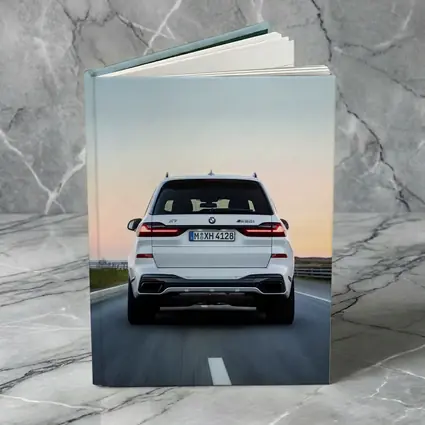 BMW X7 M50i White Highway Sunset Drive