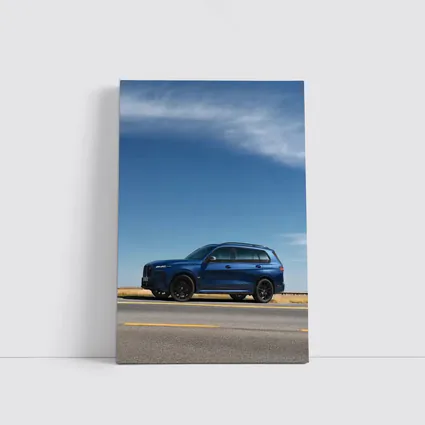 BMW X7 Blue SUV Open Road Sky