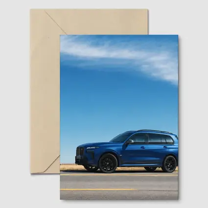 BMW X7 Blue SUV Open Road