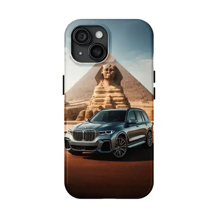 BMW X7 SUV Parked Before Egyptian Sphinx