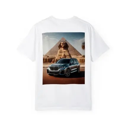 BMW X7 SUV Parked Before Egyptian Sphinx