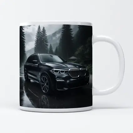 BMW X7 Rainy Forest Mountain Road