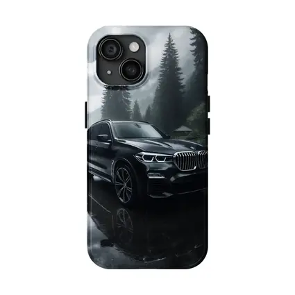 BMW X7 Rainy Forest Mountain Road