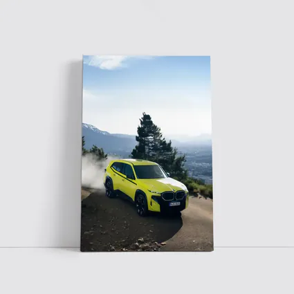 BMW XM Neon Yellow Mountain Road Drive