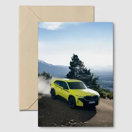 BMW XM Neon Yellow Mountain Road Drive