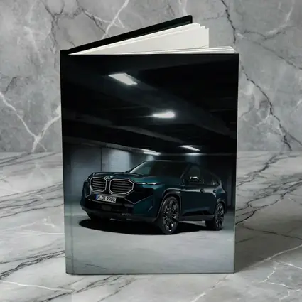 BMW XM Dark Teal Parking Garage Night