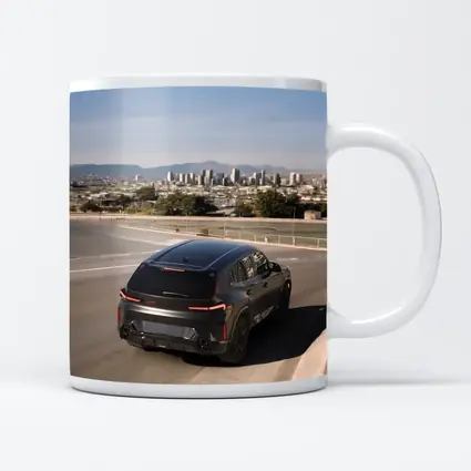 BMW XM Black SUV City Skyline Road