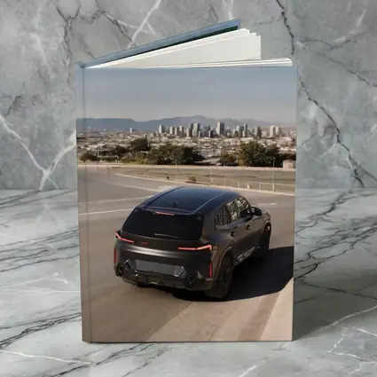 BMW XM Black SUV City Skyline Road