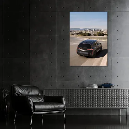 BMW XM Black SUV City Skyline Road