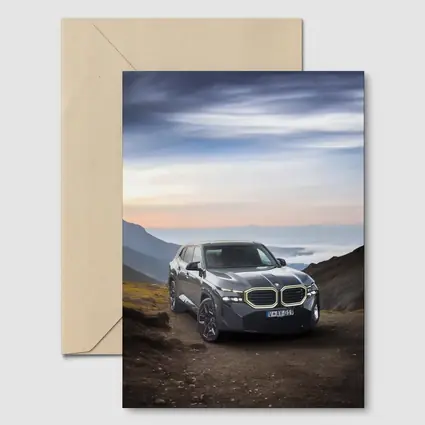 BMW XM Dark Gray Mountain Road View